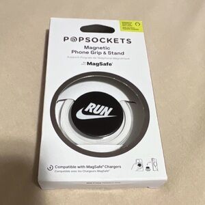 PopSocket Magnetic Phone Grip & Stand - Black with White Text